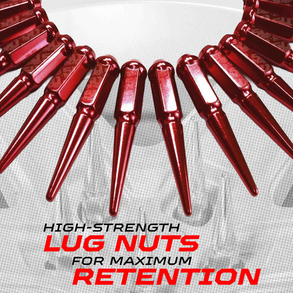 14x2.0mm Extended Spike Lug Nuts - 60 Degree Taper Seat