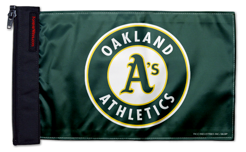 Oakland A's 11"x17" Forever Wave Flag for Jeep Wrangler CJ-7 and CJ-8 1976-1986