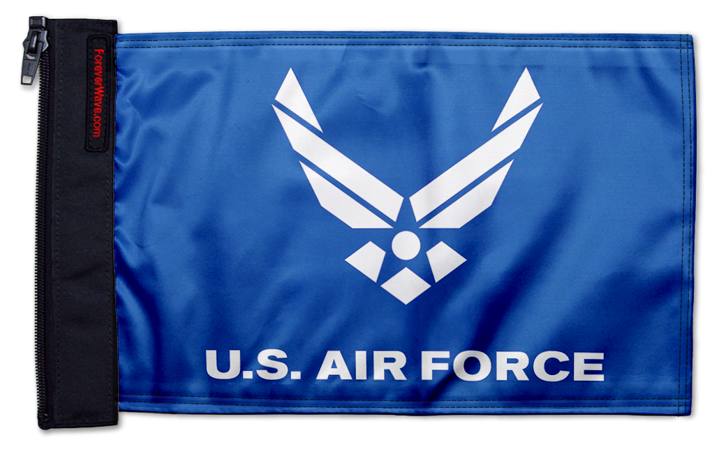 Air Force Blue12"x18" Forever Wave Flag for Jeep Wrangler YJ 1986-1995