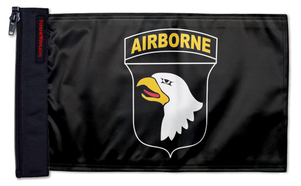 Airborne 101st Division 12"x18" Forever Wave Flag for Bronco