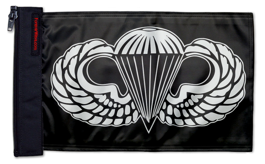 Airborne 12"x18" Forever Wave Flag for Jeep Wrangler JLU 4-Door 2018-Present