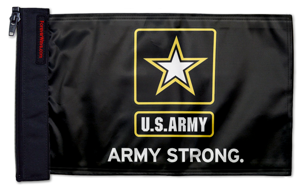 Army Strong 12"x18" Forever Wave Flag for Boats