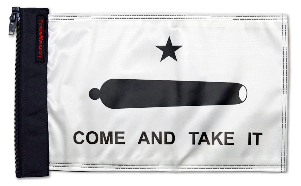 Gonzales 12"x18" Forever Wave Flag for Golf Carts