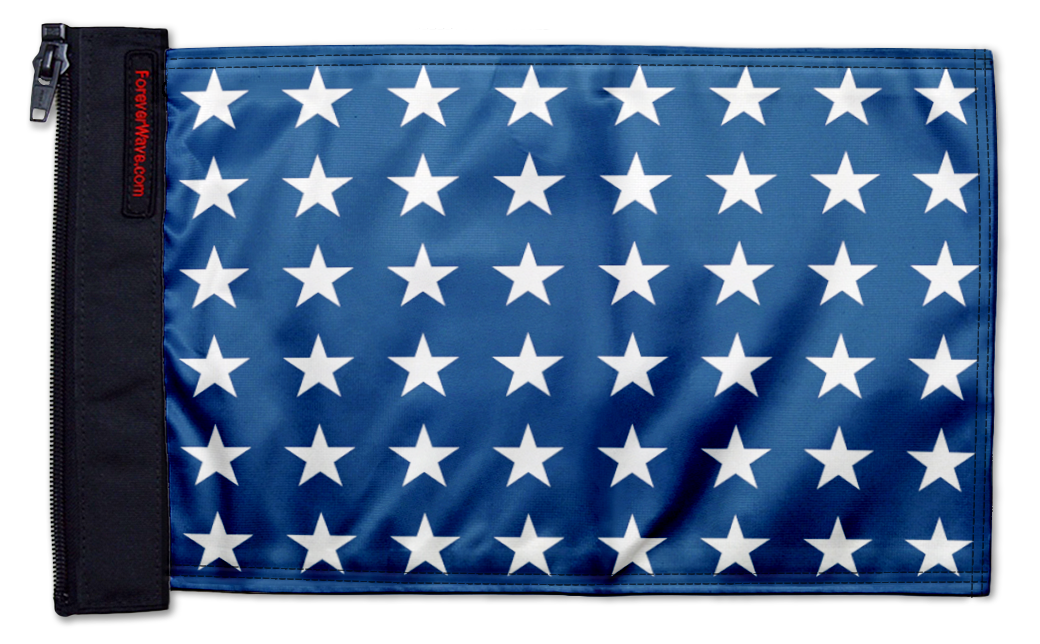 Naval Jack 12"x18" Forever Wave Flag for Boats