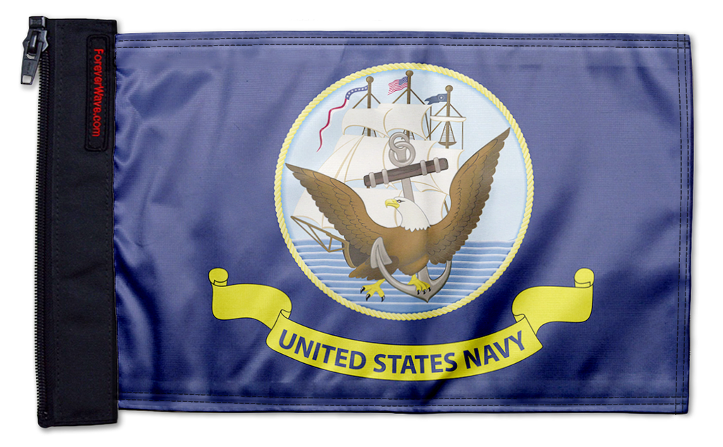 Navy 12"x18" Forever Wave Flag for Jeep Wrangler TJ 1996-2006