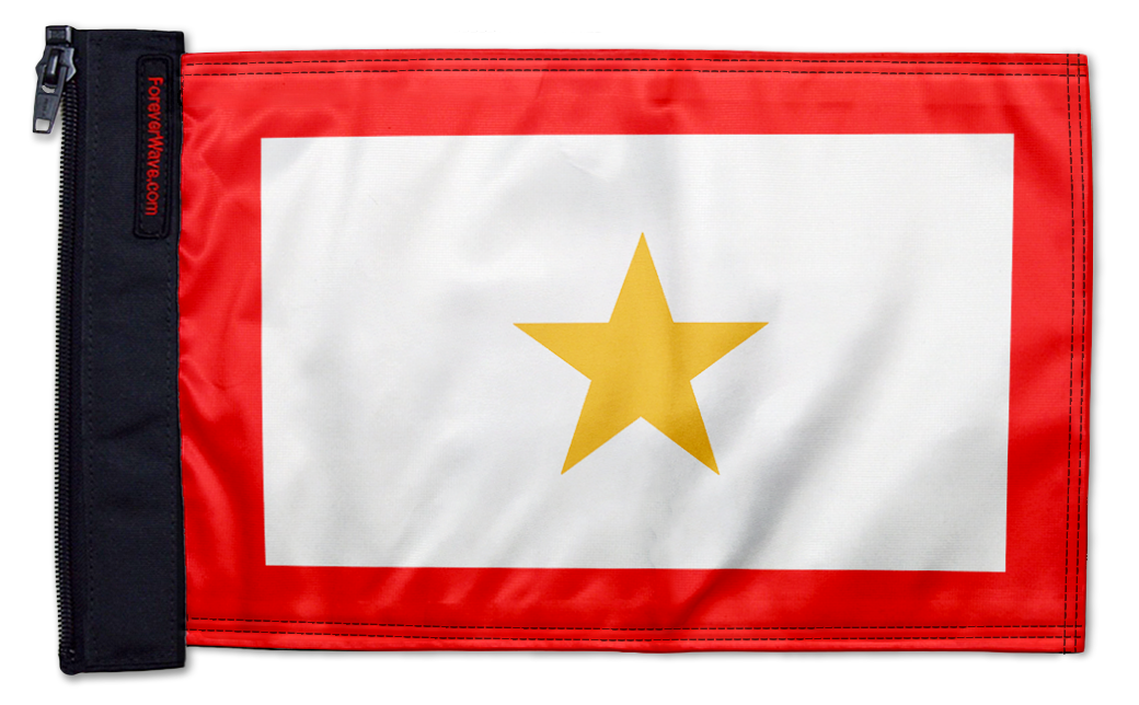 Service Gold Star12"x18" Forever Wave Flag for Boats
