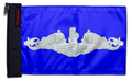 Submarine Silver Dolphins 12"x18" Forever Wave Flag for Boats