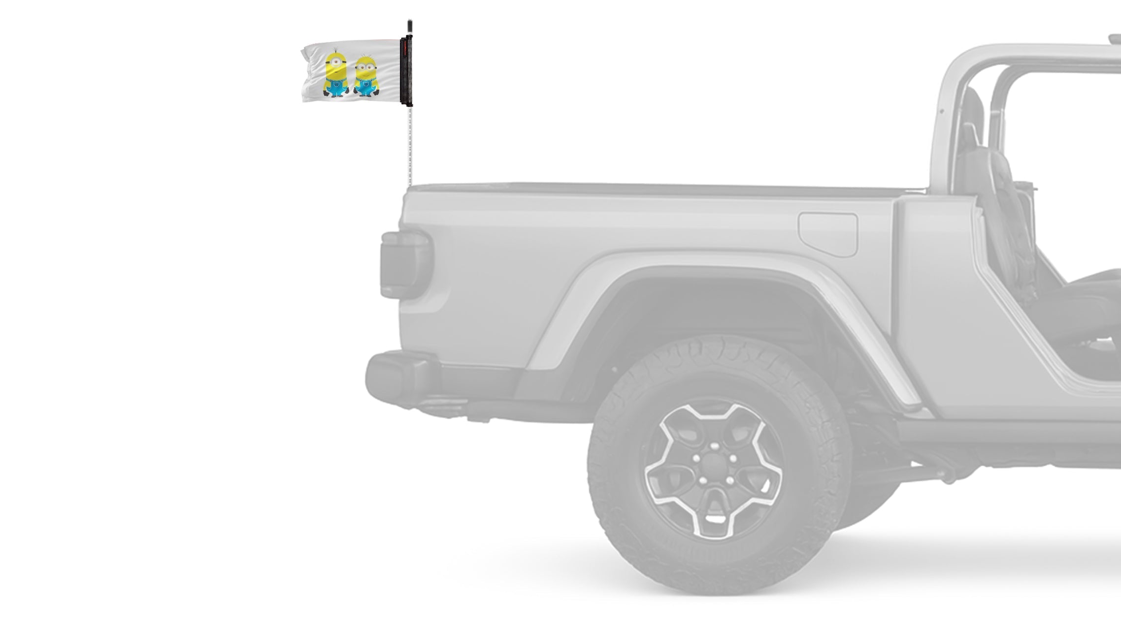 Minions 12"x18" Forever Wave Flag for Jeep Wrangler JKU 4-Door 2007-2018