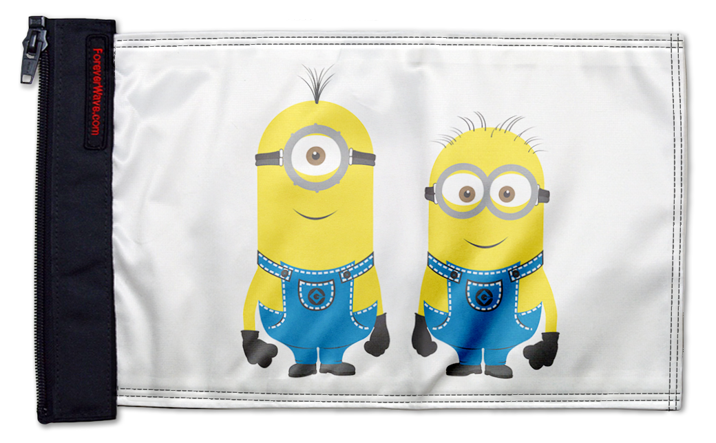 Minions 12"x18" Forever Wave Flag for Bronco