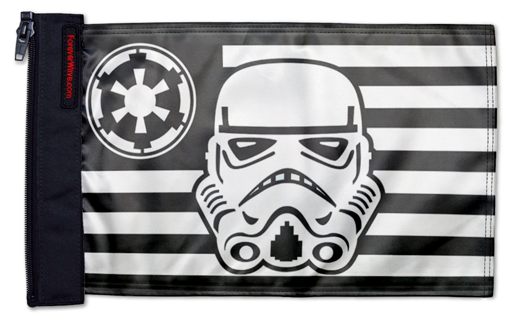 Star Wars Stormtrooper Imperial 12"x18" Forever Wave Flag for Jeep Wrangler JKU 4-Door 2007-2018