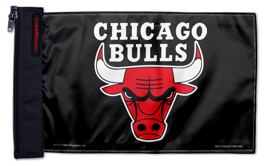 Chicago Bulls 11"x17" Forever Wave Flag for Jeep Wrangler JLU 4-Door 2018-Present