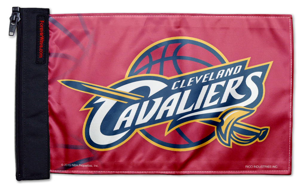 Cleveland Cavaliers 11"x17" Forever Wave Flag for Jeep Wrangler TJ 1996-2006