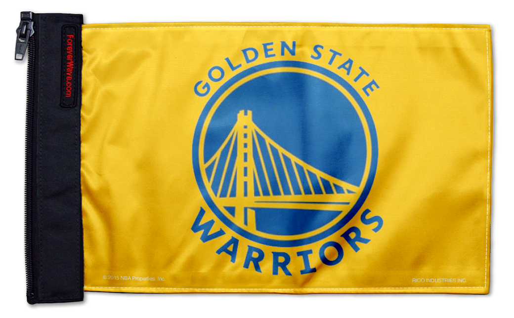 Golden State Warriors 11"x17" Forever Wave Flag for Jeep Wrangler JK 2-Door 2007-2018