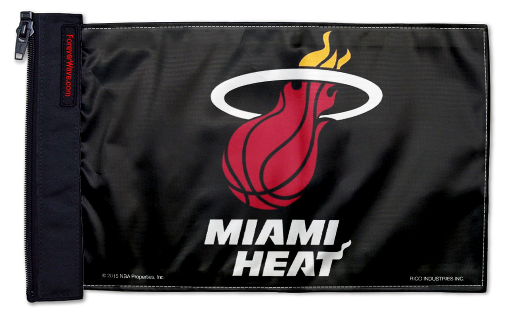 Miami Heat 11"x17" Forever Wave Flag for Jeep Wrangler CJ-7 and CJ-8 1976-1986