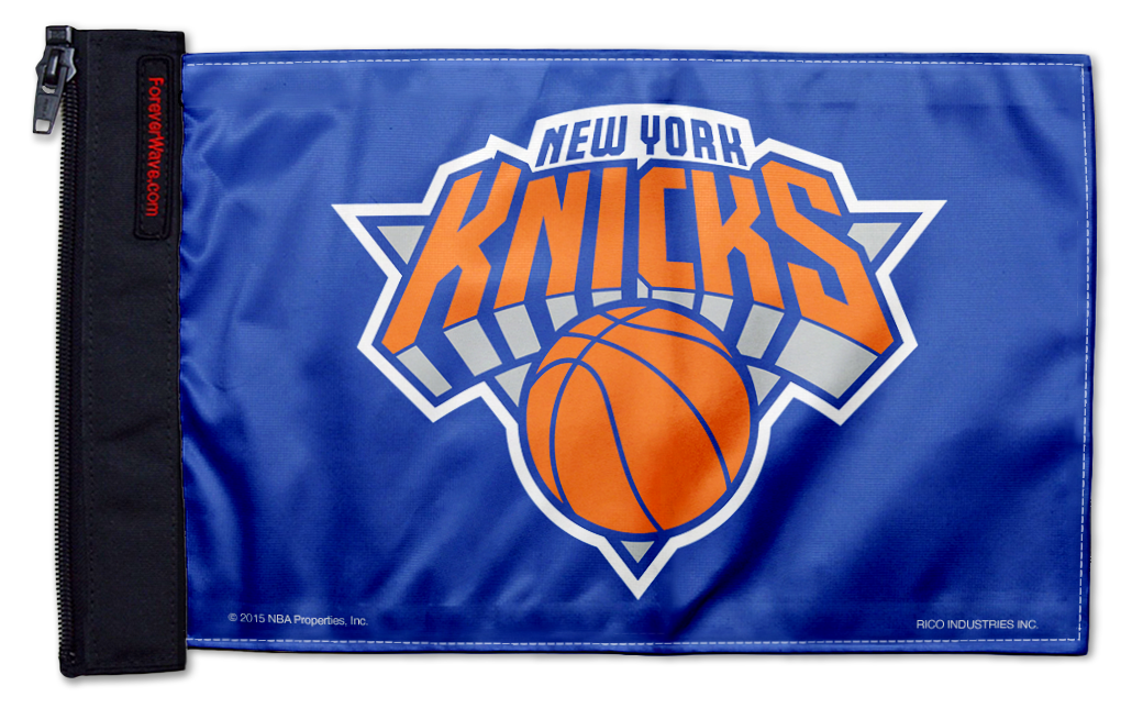 New York Knicks 11"x17" Forever Wave Flag for Jeep Wrangler JK 2-Door 2007-2018