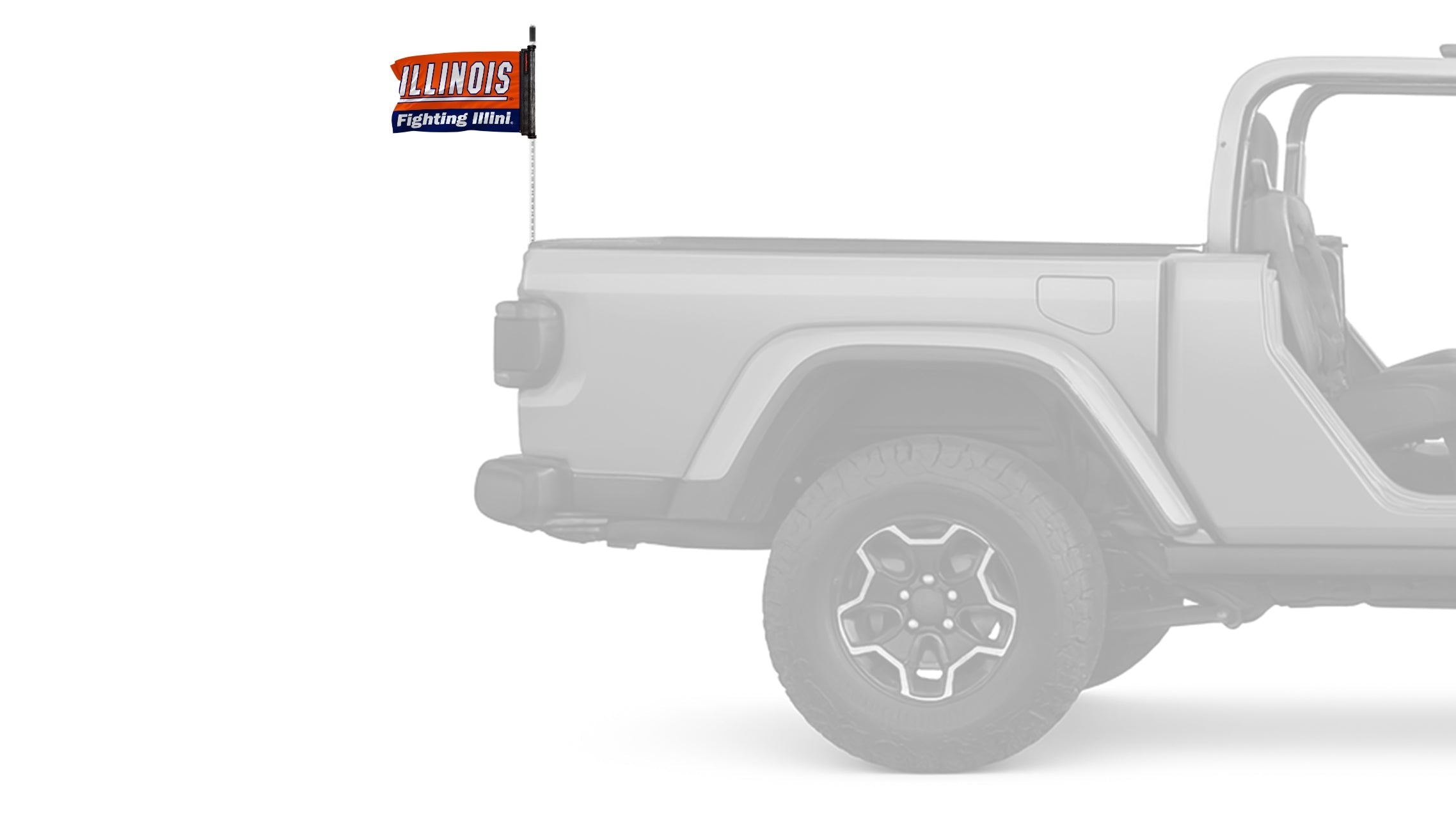 Illinois 11"x17" Forever Wave Flag for Jeep Wrangler CJ-7 and CJ-8 1976-1986