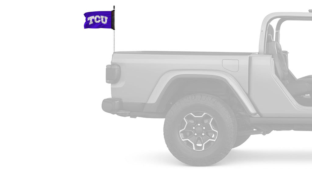 TCU 11"x17" Forever Wave Flag for Jeep Wrangler JK 2-Door 2007-2018