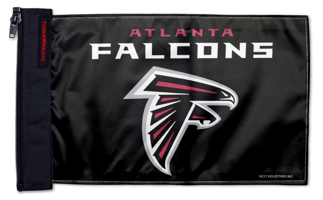 Atlanta Falcons 11"x17" Forever Wave Flag for Jeep Wrangler JKU 4-Door 2007-2018