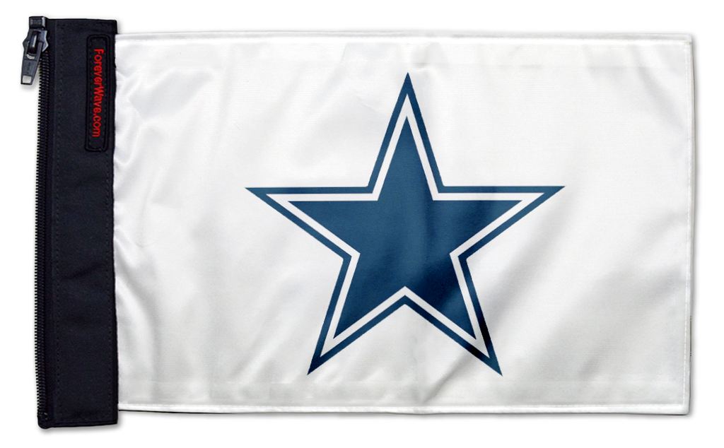 Dallas Cowboys White 11"x17" Forever Wave Flag for Jeep Wrangler TJ 1996-2006