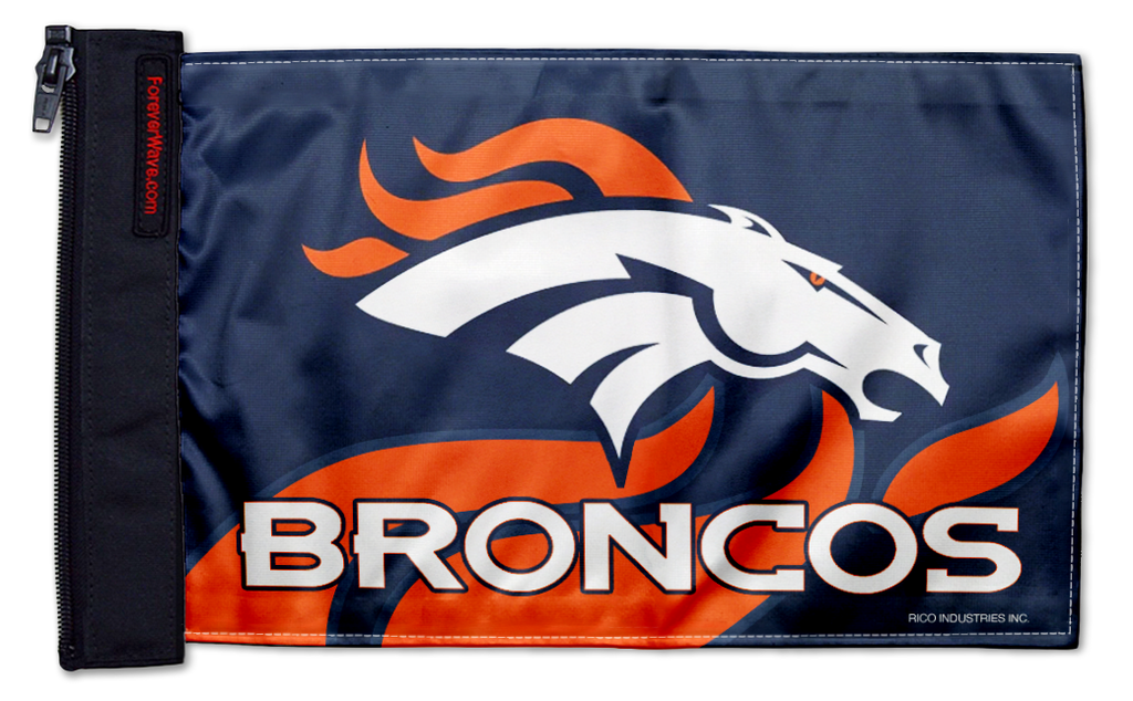 Denver Broncos 11"x17" Forever Wave Flag for Jeep Wrangler TJ 1996-2006