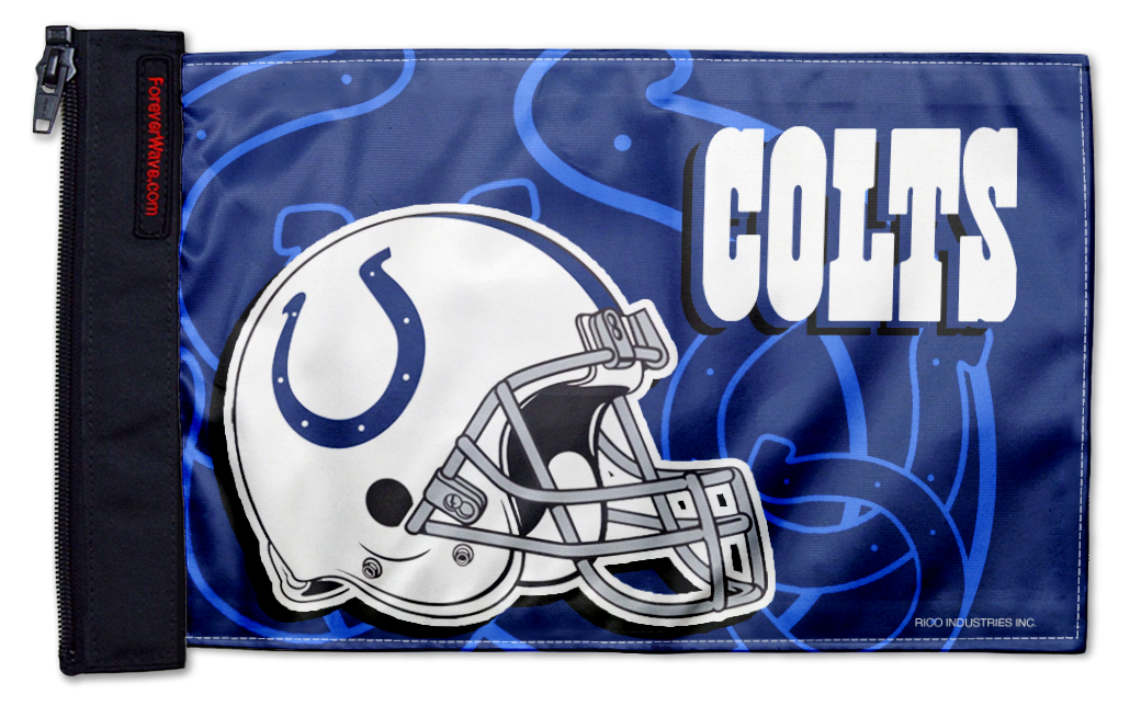 Indianapolis Colts 11"x17" Forever Wave Flag for Jeep Wrangler JK 2-Door 2007-2018