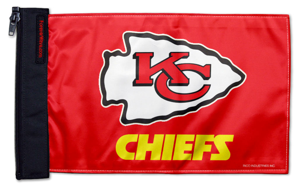 Kansas City Chiefs 11"x17" Forever Wave Flag for Jeep Wrangler LJ 2003-2006