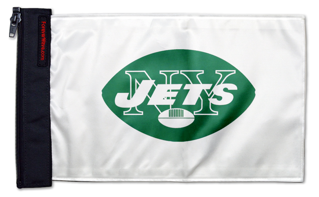 New York Jets 11"x17" Forever Wave Flag for Jeep Wrangler JK 2-Door 2007-2018