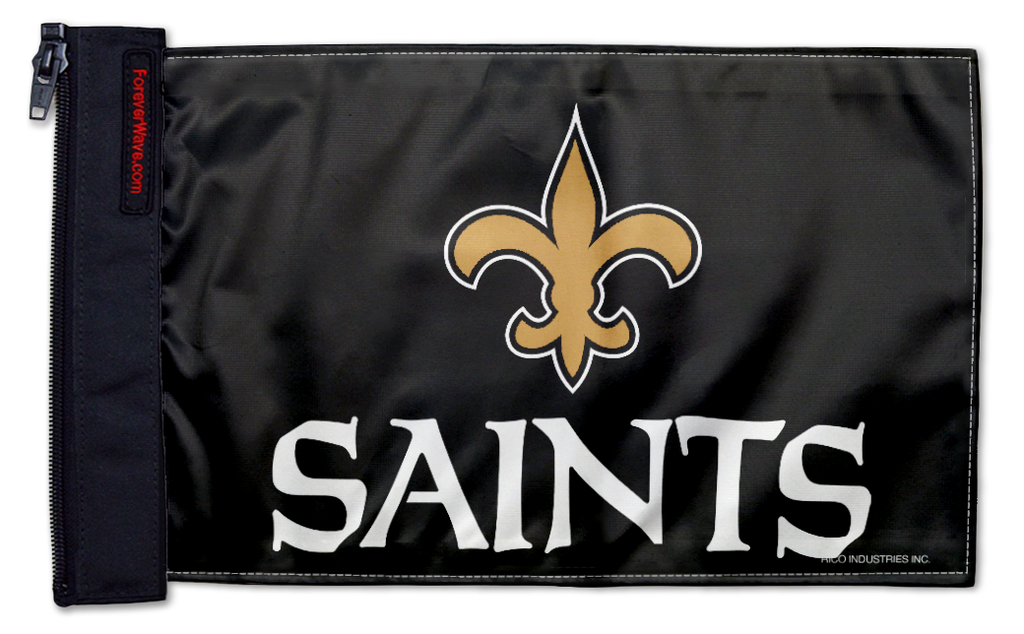 New Orleans Saints 11"x17" Forever Wave Flag for Jeep Wrangler TJ 1996-2006