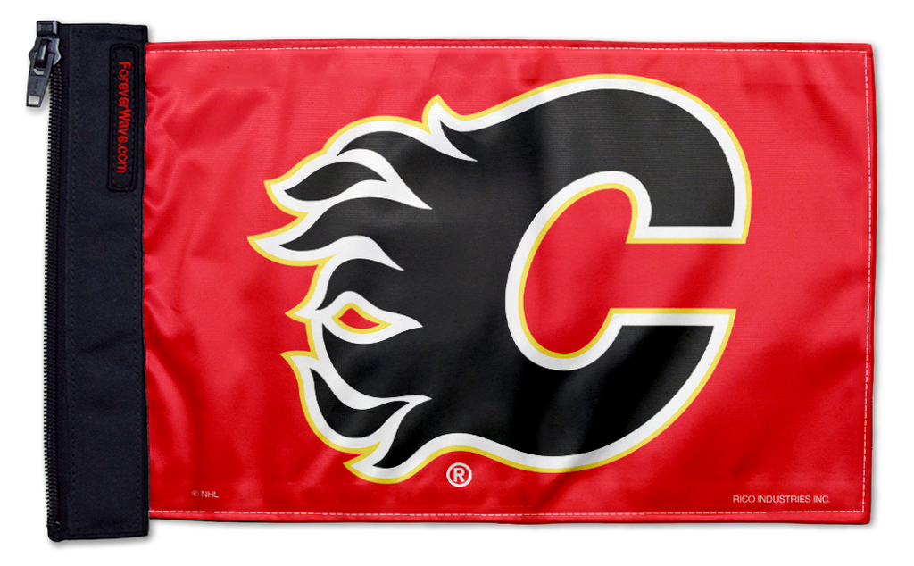 Calgary Flames 11"x17" Forever Wave Flag for Jeep Wrangler TJ 1996-2006