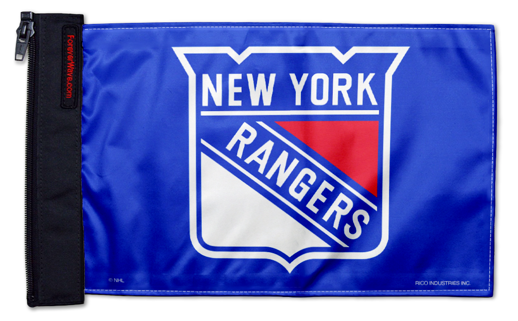 New York Rangers 11"x17" Forever Wave Flag for Jeep Wrangler JK 2-Door 2007-2018