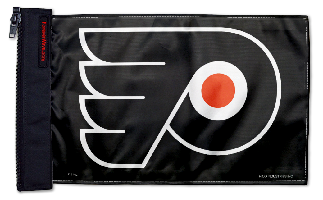 Philadelphia Flyers 11"x17" Forever Wave Flag for Jeep Wrangler JK 2-Door 2007-2018