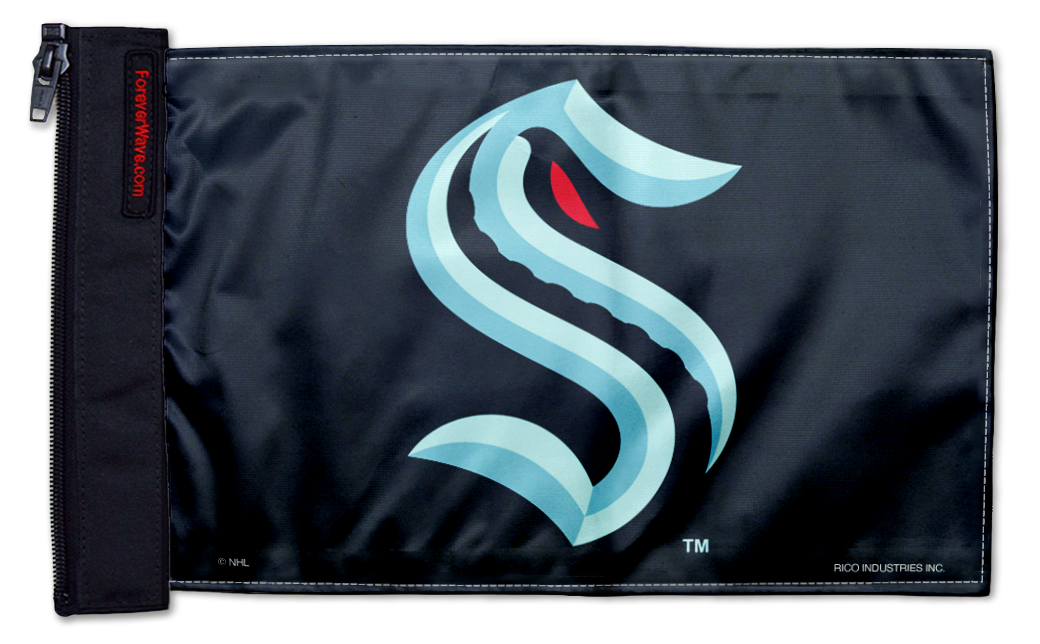 Seattle Kraken 11"x17" Forever Wave Flag for Jeep Wrangler TJ 1996-2006