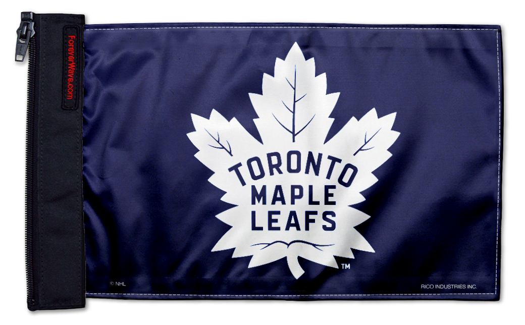 Toronto Maple Leafs 11"x17" Forever Wave Flag for Jeep Wrangler CJ-7 and CJ-8 1976-1986
