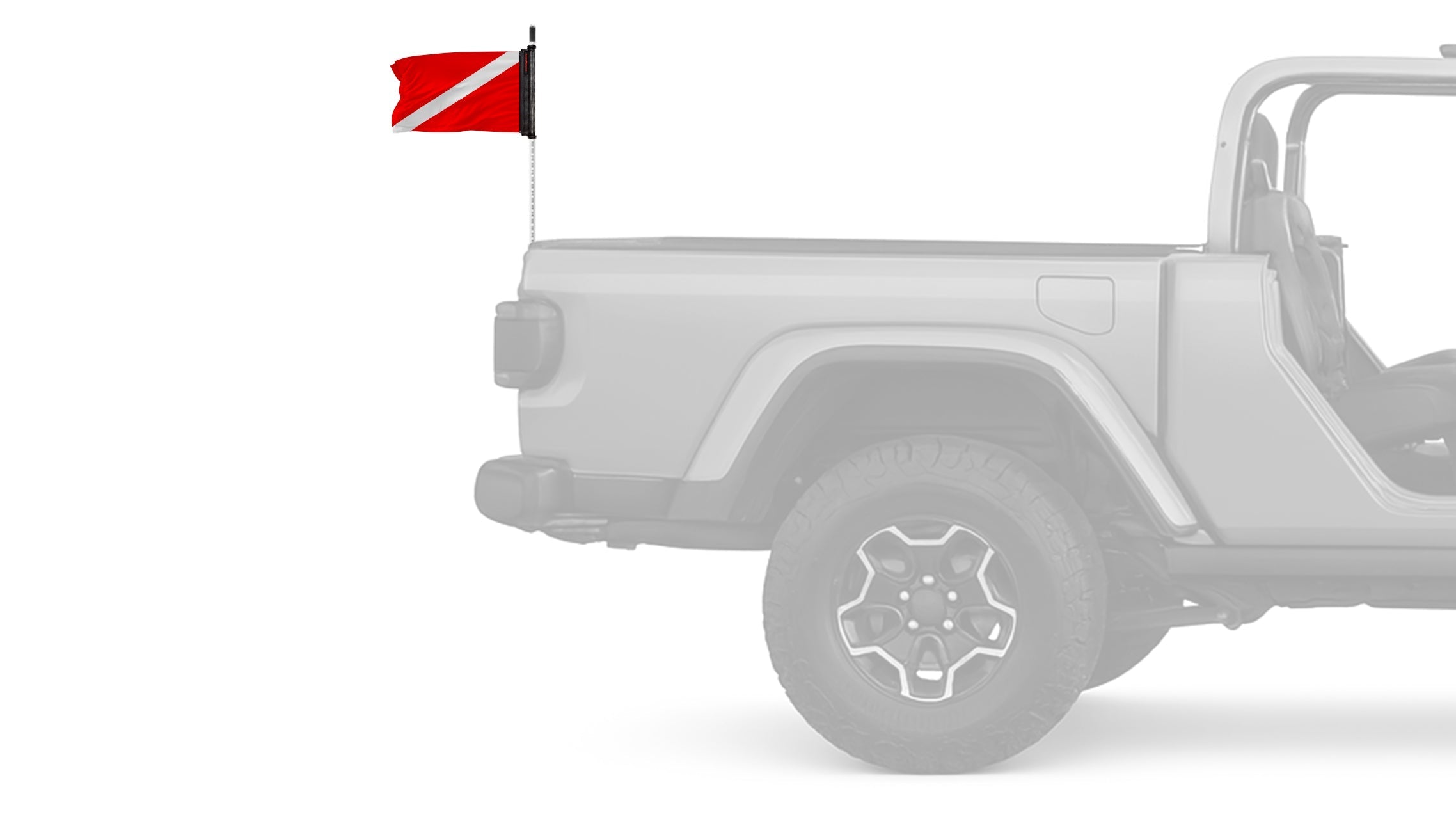 Diver Down 12"x18" Forever Wave Flag for Jeep Wrangler CJ-7 and CJ-8 1976-1986