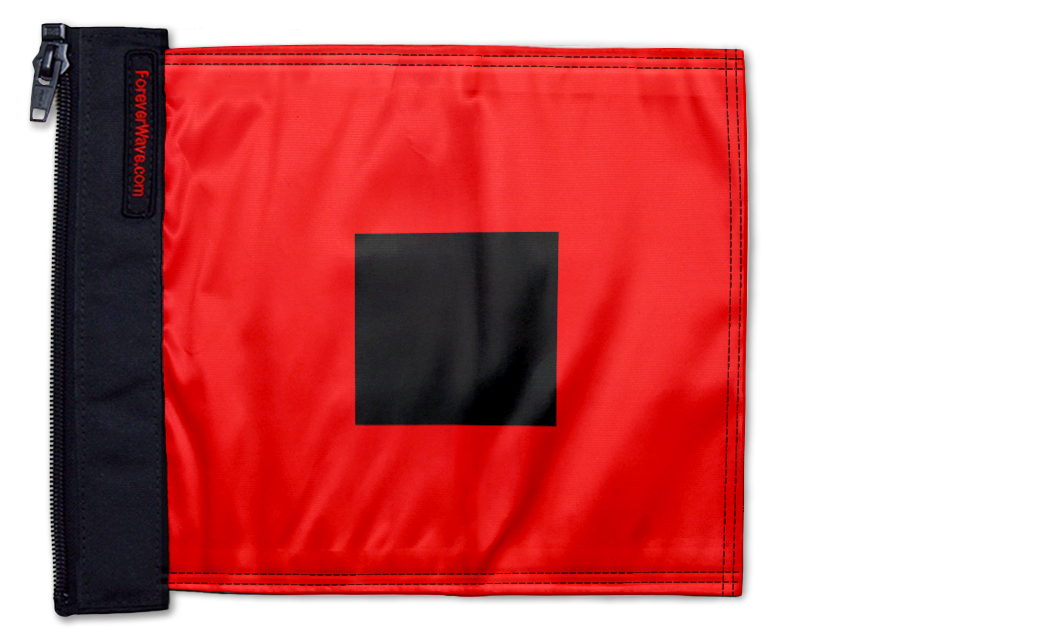 Hurricane Storm Warning 12"x18" Forever Wave Flag for Jeep Wrangler JLU 4-Door 2018-Present