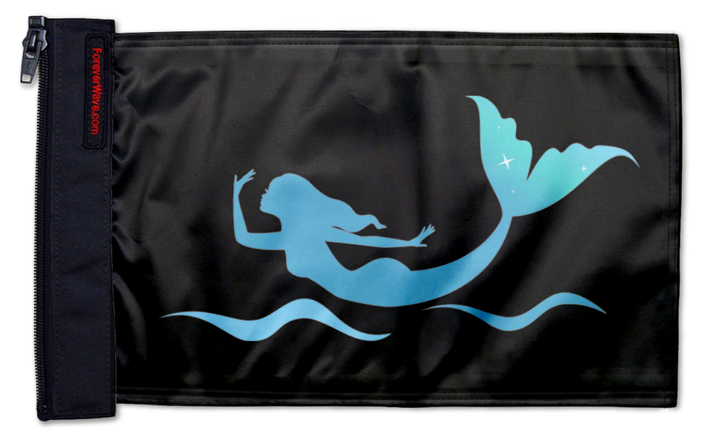 Mermaid 12"x18" Forever Wave Flag for Jeep Wrangler JK 2-Door 2007-2018