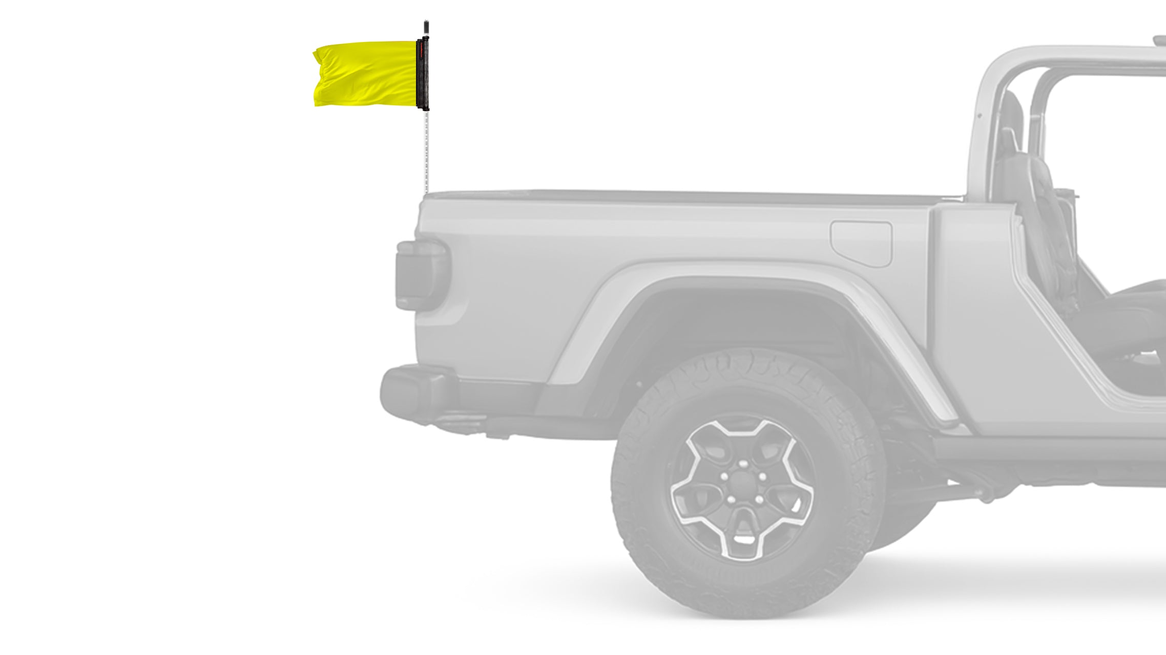 Solid Yellow "Q" 12"x18" Forever Wave Flag for Jeep Wrangler YJ 1986-1995