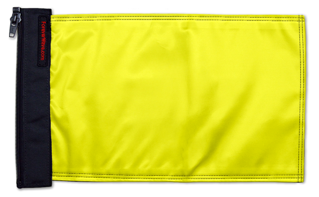 Solid Yellow "Q" 12"x18" Forever Wave Flag for Jeep Wrangler JK 2-Door 2007-2018