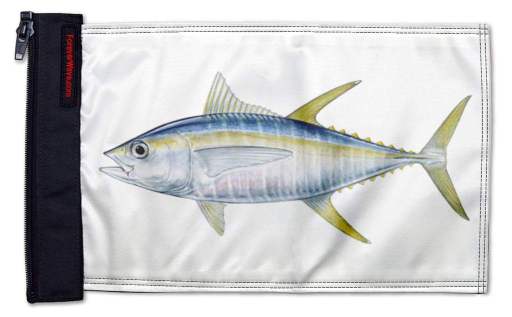 Tuna 12"x18" Forever Wave Flag for Jeep Wrangler TJ 1996-2006