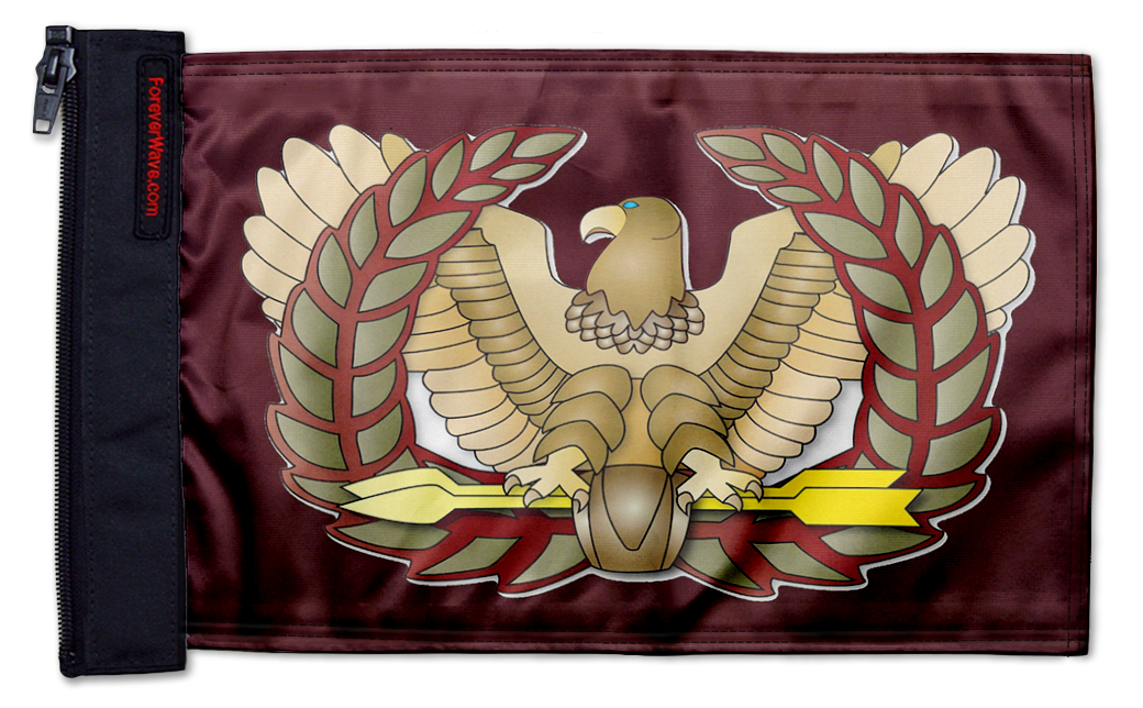 Eagle Rising 12"x18" Forever Wave Flag for Bronco