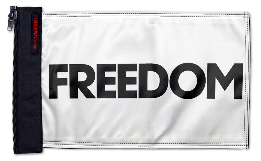 Freedom 12"x18" Forever Wave Flag for Jeep Wrangler JLU 4-Door 2018-Present