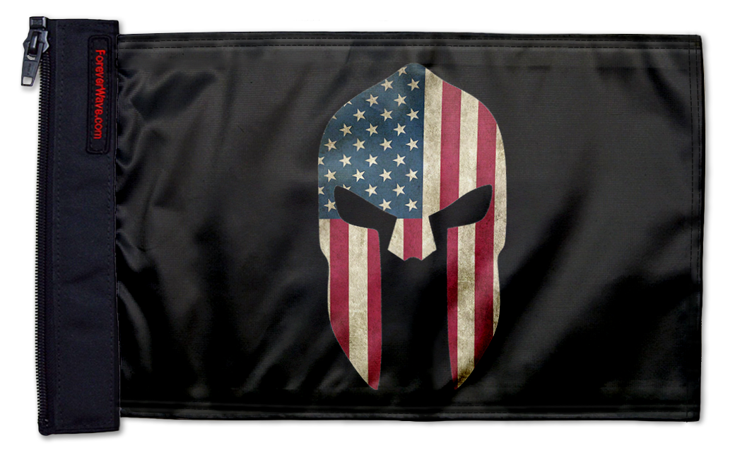 Spartan USA 12"x18" Forever Wave Flag for Boats