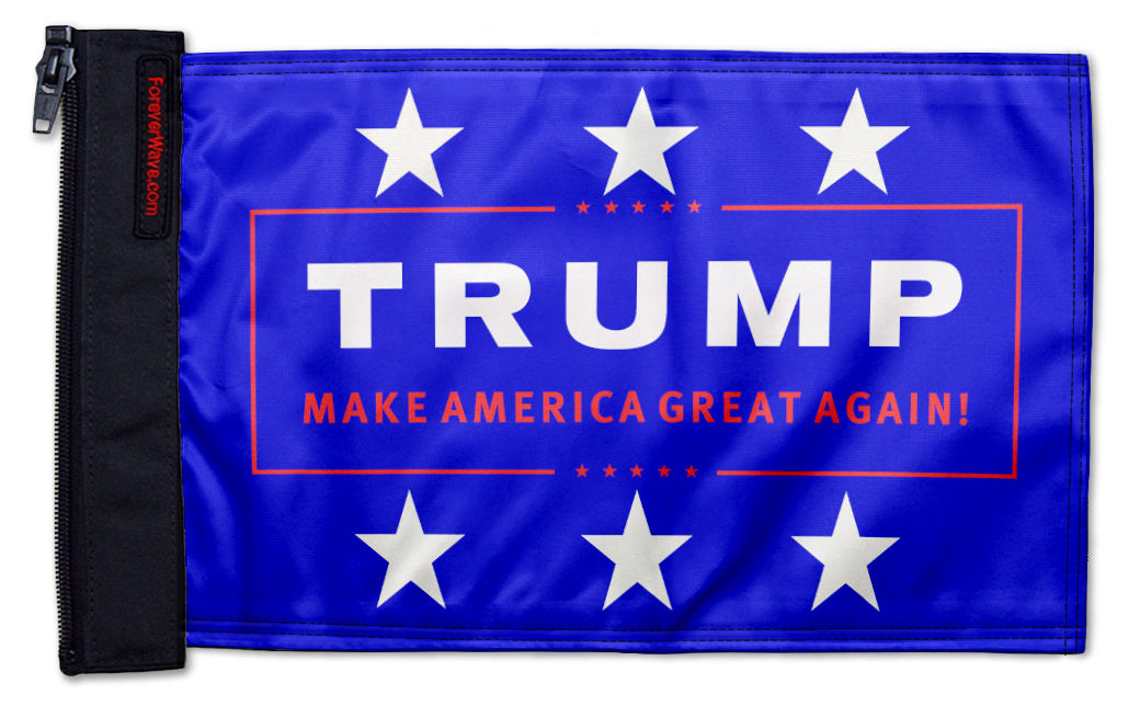 Trump MAGA 12"x18" Forever Wave Flag for Bronco