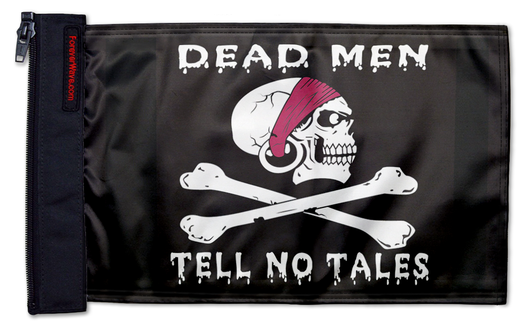 Dead Men Tell No Tales 12"x18" Forever Wave Flag for Jeep Wrangler JL 2-Door 2018-Present
