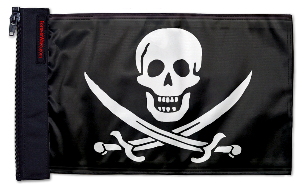 Jack Rackham 12"x18" Forever Wave Flag for Jeep Wrangler JK 2-Door 2007-2018