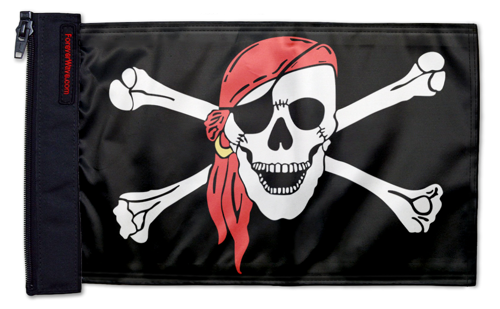 One Eyed Jack 12"x18" Forever Wave Flag for Jeep Wrangler YJ 1986-1995