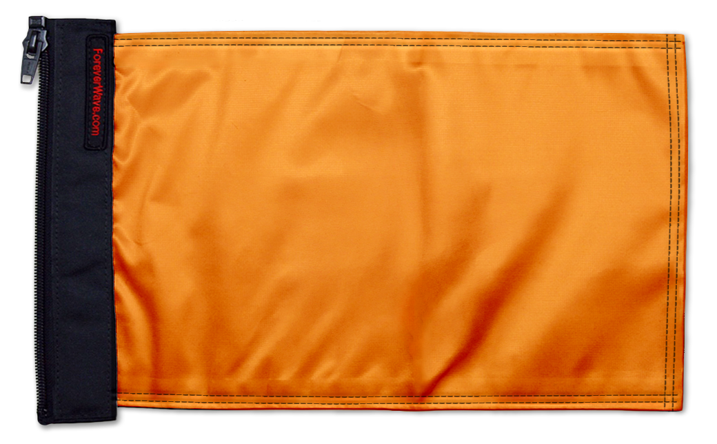 Solid Color Orange 12"x18" Forever Wave Flag for Jeep Wrangler TJ 1996-2006