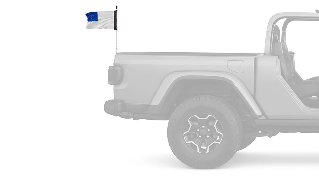 Christian 12"x18" Forever Wave Flag for Jeep Wrangler YJ 1986-1995