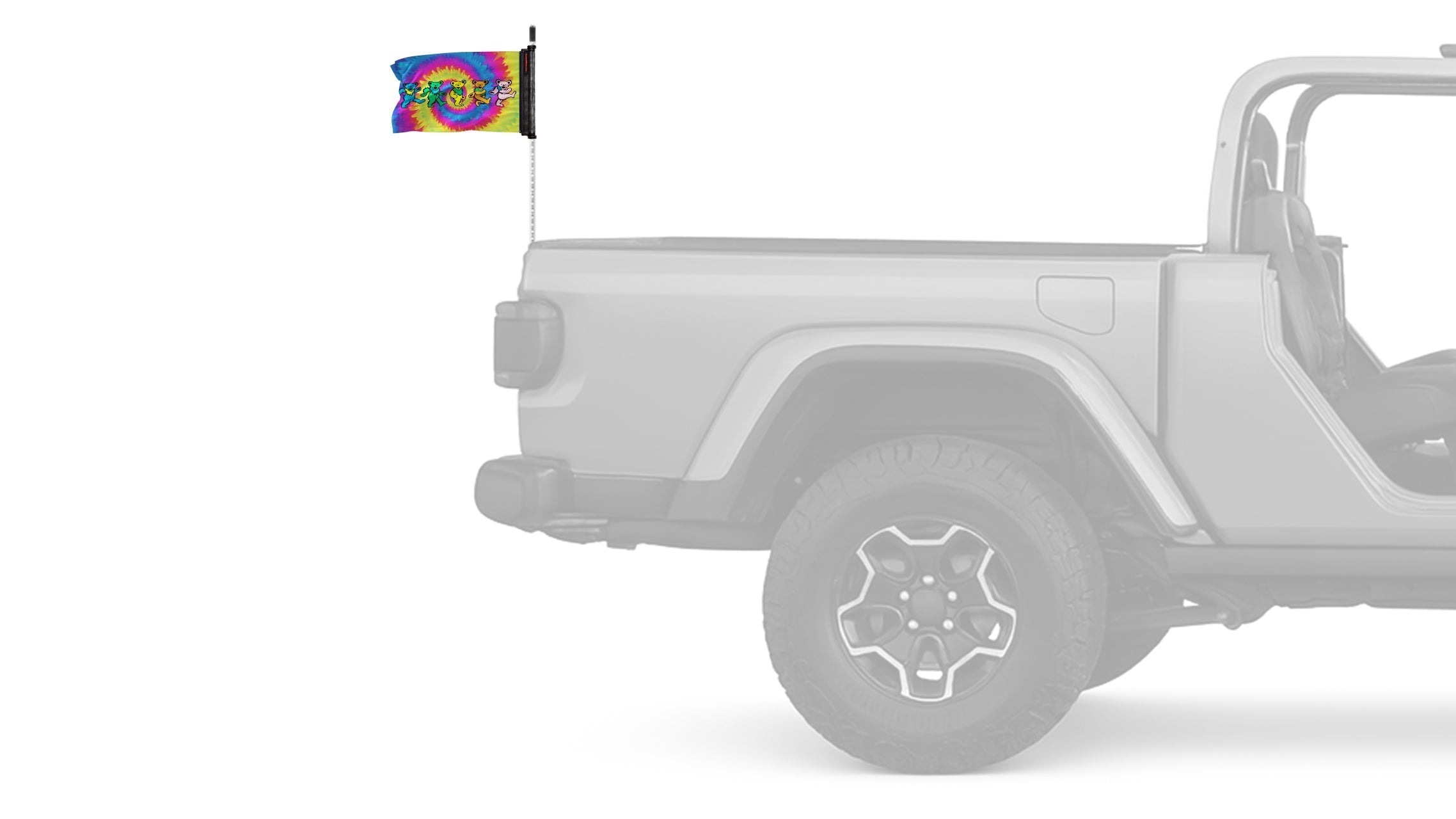 Grateful Dead Dancing Bears 12"x18" Forever Wave Flag for Jeep Wrangler TJ 1996-2006
