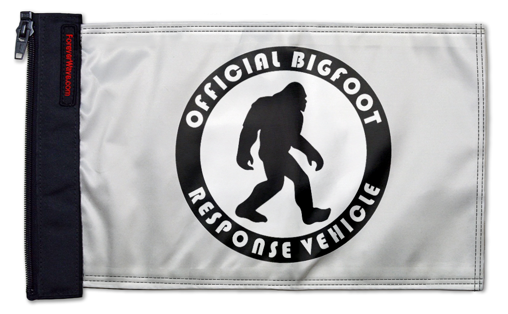 Bigfoot 12"x18" Forever Wave Flag for Jeep Wrangler LJ 2003-2006